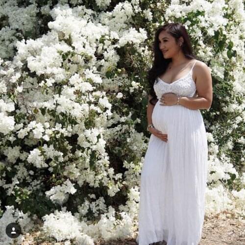 Sling Pregnant Mother Dress Maternity Photography Props Women Pregnancy Clothes Lace Dress for Pregnant Photo Shoot Clothing
