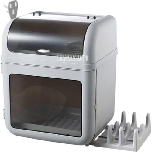 Dustproof Plastic Dish Tableware Storage Box Small Pp Dish Rack Box Drainer Bowl Rack Cupboard With Lid Spice Container Holder