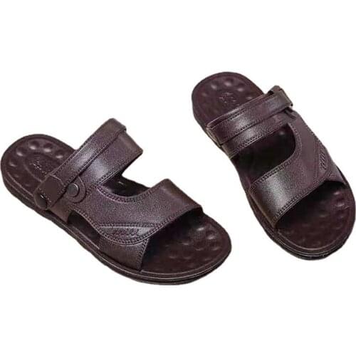 Men Sandals Male Summer Shoes Outdoor Casual Sandals Cowhide Beach Shoes Two Uses Mens sandals