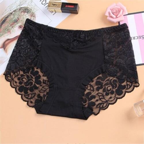 Sexy Lace Panties Women 2021 Hollow Out Briefs Ladies Underwear Transparent Underpants Lingerie Solid Color Intimates