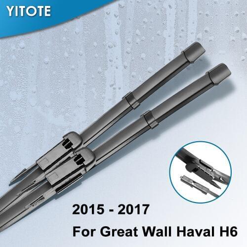 YITOTE Wiper Blades for Great Wall Haval H6 ( Hover H6 ) Fit Pinch Tab Arms 2015 2016 2017