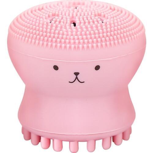 Silicone Face Cleansing Washing Brush Blackhead Acne Removal Massage For Face Skin Cleanser Exfoliator Care Small Octopus Shape