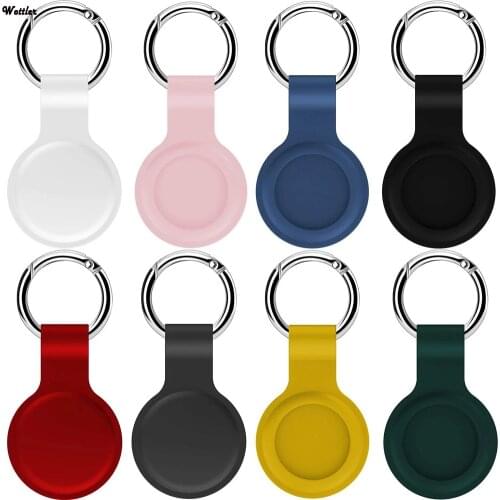For Apple Airtags Silicone Case Protective Cover for Airtag Case Protection Sleeve Locator Tracker Anti-lost Device Keychain