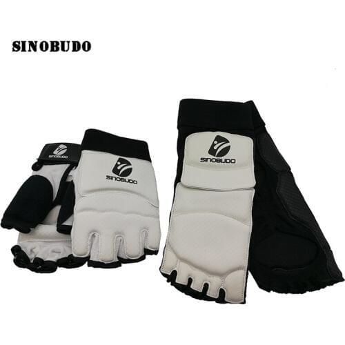 SINOBUDO 1 Set Taekwondo Sparring Karate Foot Guard Protector &Hand Gloves Gear Hand Protector Kicking Box Foot 2045/2046