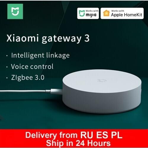 Xiaomi Smart Multifunctional Gateway 3 Bluetooth Zigbee WiFi Hub Remote Control RGB Radio Support Apple Homekit Mi Home