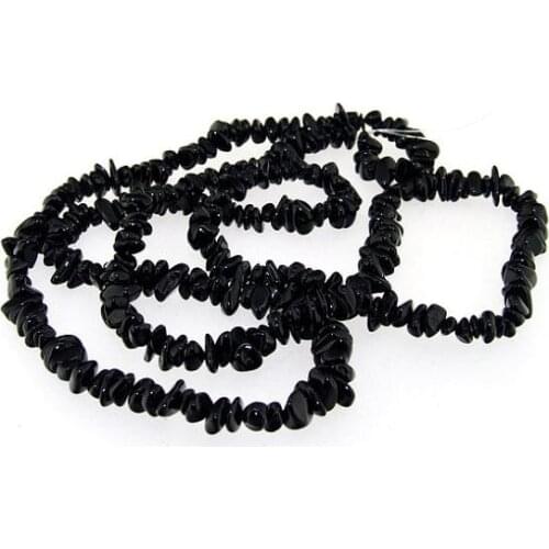 Unique Pearls jewellery Store Nugget Black Tourmaline Quartz Gemstone Loose Beads one Full Strand 34'' LC3-323