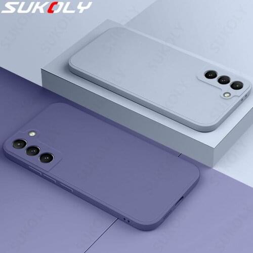 Liquid Silicone Square Case Shockproof Lens Protective Matte Cover For Samsung S21 Case S20 FE A51 Note20 A32 A52 Samsung A52 5G