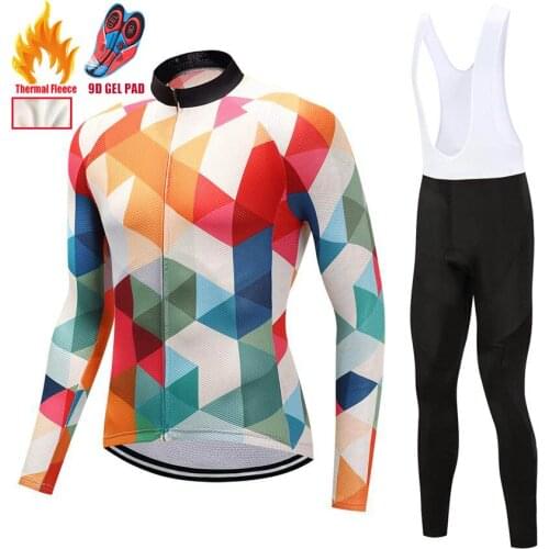 2018 Winter Cycling Clothing Thermal Fleece MTB Roupa Ciclismo Hombre Cycling Jersey Fietskleding Wielrennen Winter Weren Set