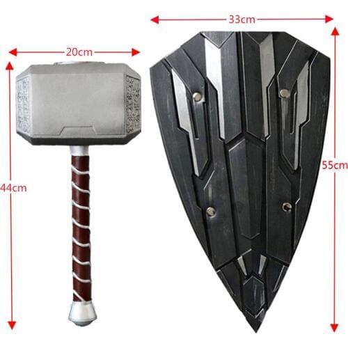 1:1 cosplay Axe Hammer Stormbreaker vengers War Shield Black Weapons PU&Foam Kids Gift