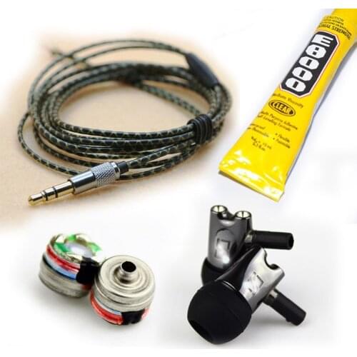 1 set DIY earphone Accessories, Top quality Ceramics In-Ear earphone shell+7MM good Speaker+DIY Earphone audio cable for IE800