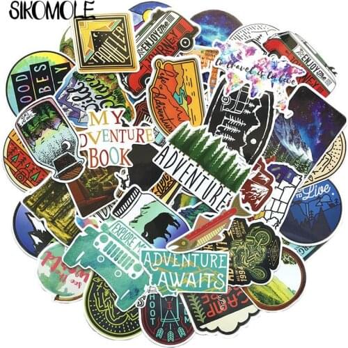 65pcs Camping Travel Stickers Wilderness Adventure Outdoor Landscape Waterproof Decal Sticker To DIY Laptop Suitcase Motor F4