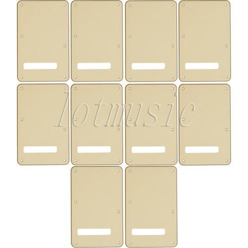 10Pcs Cream 3Ply Back Plate Tremolo Cavity Cover Trem Cover Parts for Electric ST Guitar Replacement