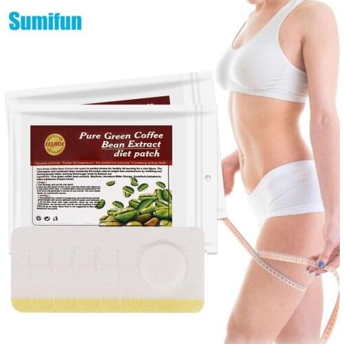 15pcs Slimming Patch Lose Weight Fat Burning Patches Waist Belly Firming Natural Green Coffee Bean Extract Tighten Skin Beauty