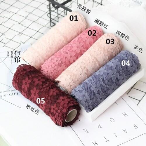 2Meters/lot 18cm wide top grade elastic lace trims decoration for women handmade X186