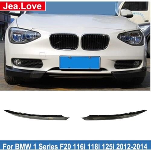 2 PCS Carbon Fiber Material Car Front Aprons Lip Bumper Side Splitter Body Modification Part For BMW 1 Series F20 116i 118i 125i