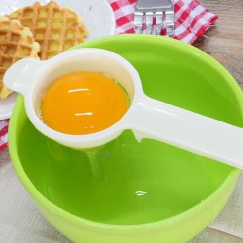 2PCS Plastic Egg Separator White Yolk Sifting Creative Home Kitchen Chef Dining Cooking Gadget For Household Kitchen Egg Tool