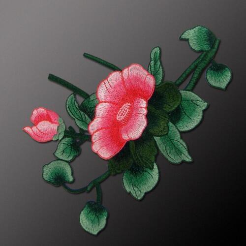 26*18cm morning glory flower embroidery patches for clothes,parches bordados sewing on embroidery patches for clothing