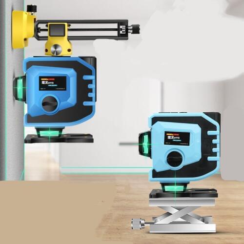 8/12-line Remote Control Level Green Light Wall and floor Machine High-precision Automatic Line Sweeping Instrument