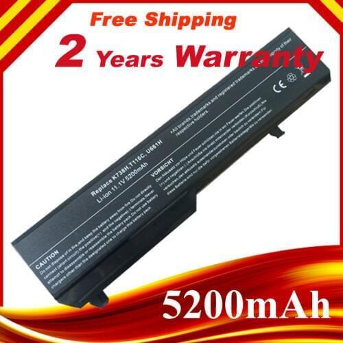 11.1V 4400mAh Notebook battery For Dell Vostro 1310 Battery 1520 1510 T114C T112C K738H Battery Laptop