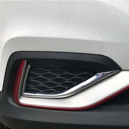 Car Front Fog Light Trim Lamp Chrome Styling Lining for Mg Zs Ev 2017 2018 2019 2020 2021 Accessories Auto Parts trim 2022