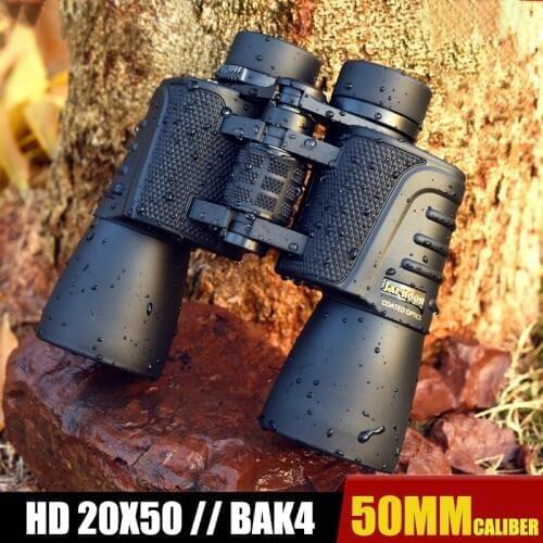 20x50 Binoculars High Resolution Low Light Night Vision Waterproof Double Vision Glasses for Outdoor Photo Taking Telescope