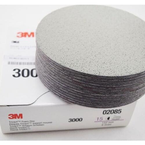 6 Inch 152mm Dry Wet Sponge Sandpaper Disc Back Velvet 3000 5000 Grit Abrasive Tools For Grinding 3M02085