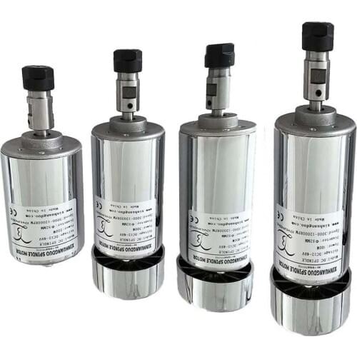 48V 200w/300w/400w/500w Spindle Engraving Machine Spindle Motor Air-cooling Spindle DC Motor CNC Engraving Machine ER11 or ER16