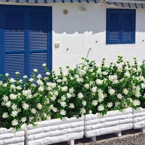 Artificial Plant, 10 Pcs Small Faux Flower Plant, Plastic Eucalyptus Fake Plants Indoor Outdoor for Home Kitchen Office