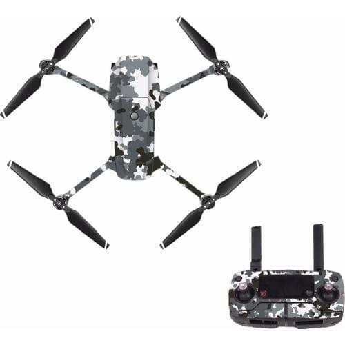[M0012] Camouflage for DJI Mavic Pro Decal Skin Sticker Drone Body + Remote Controller + 3 Battery Protection Film Cover