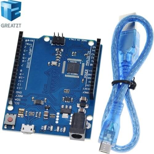 GREATZT Leonardo R3 Microcontroller Atmega32u4 Development Board With USB Cable Compatible For Arduino DIY Starter Kit
