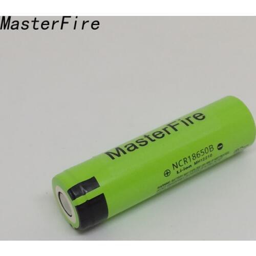 MasterFire 2pcs/lot Original 18650 NCR18650B 3.7V 3400mAh Rechargeable Battery Lithium Batteries Cell For Panasonic