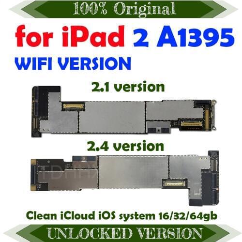 Clean iCloud for iPad 2 Motherboard A1395 with iOS 100% Original unlocked for iPad 2 Mainboard A1396 or A1397 WIFI Cellular