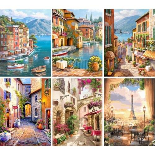SDOYUNO 60X75cm Paint By Numbers Kits For Adults Sea Wave Frameless Oil Painting By Numbers On Canvas Scenery DIY Digital Painti