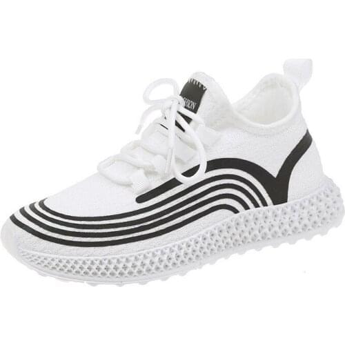 Spring new fashion net cloth reflective color womens shoes soft soles comfortable non-slip casual shoes small white shoes