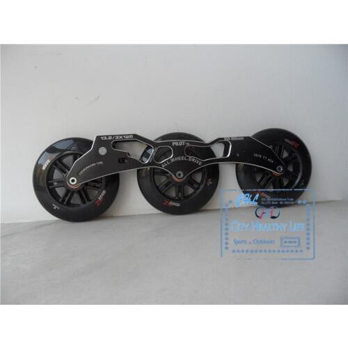 Pilot 3*125mm Speed Skating Frame With 125mm Edger Skating Wheels With ILQ-9 Bearings 13.2" Inline Skates Basin 150mm-195mm