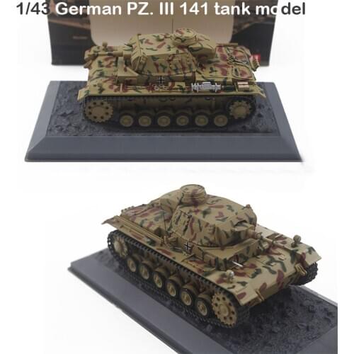 Rare and fine 1/43 1944 German PZ. III 141 tank model Third Armored Division Collection model of alloy products