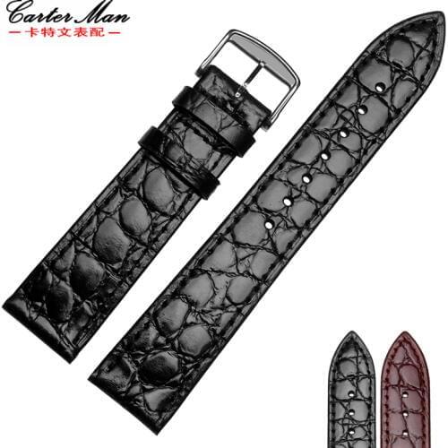 New 13mm 18mm watchband Genuine leather watch strap Men and Womens Bracelet for LA GRANDE L4 watchband Black