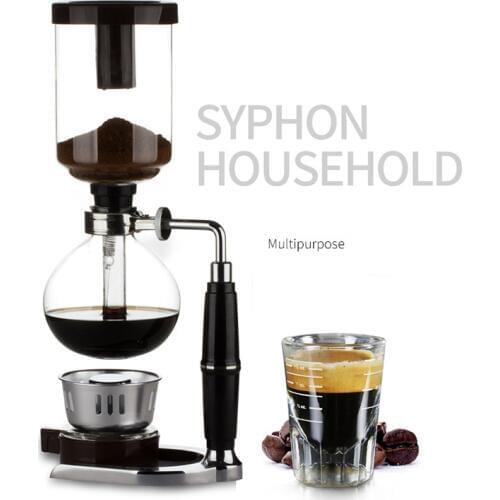 MICCK Syphon Pots Coffee Kettle Pot 3Cups/ 5Cups Coffee Maker Classic Glass Siphon Pot 3 Person Plug Pitcher Milk Jug
