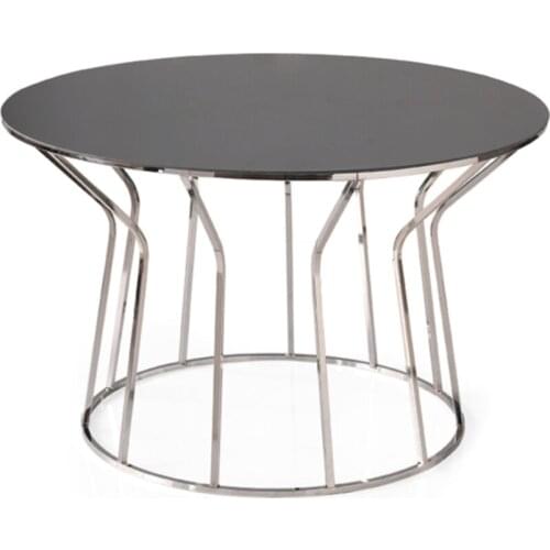Modern Texas Center table Chrome Plated Smoked Glass coffee tables table basse furniture living room table
