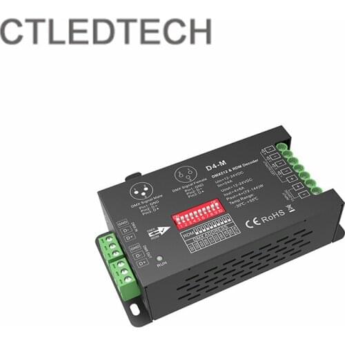 LED RGB Strip Light 3 channel Constant voltage DMX512 RDM Decoder RGBW 4 channel Decoder LED Strip DMX512 Controller