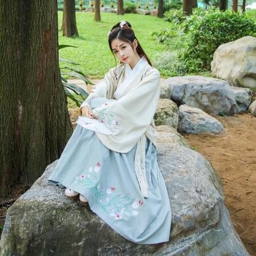 Folk Ancient Hanfu Dress Chinese Dance Costume Traditional Stage Outfit Tang Dynasty Princess Clothing National Dance Suit