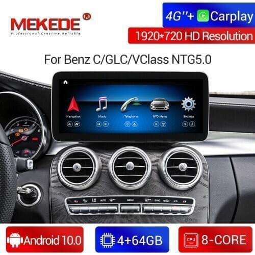 Qualcomm 8-core Car Radio Android 10 autoradio for Mercedes Benz GLC/V/C Class W205 X253 W446 2014-2019 stereo dvd GPS no 2 din