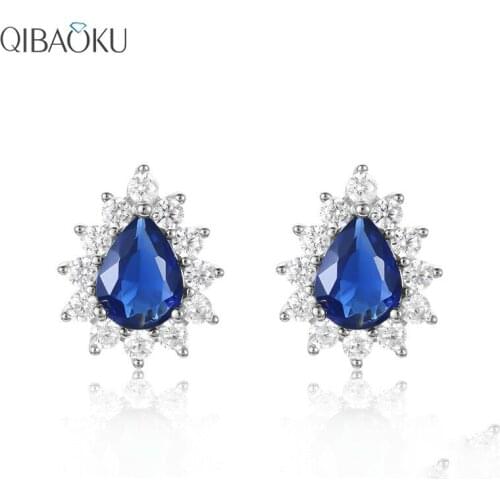 Sterling Silver 925 Earrings Jewelry Shining Zircon Stud Earrings for Women Luxury Temperament Wedding Jewelry