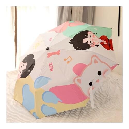 WORD OF HONOR Cartoon Series Shan He Ling Jun Gong Zhang Hanzhe Dual-use Umbrella Portable Antiquity Folding Sun Rain Umbrella