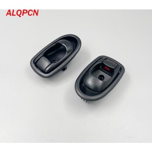 2pcs Inner Front Left Right LH RH Side Door Handle Gray For 01-2004 KIA SPECTRA