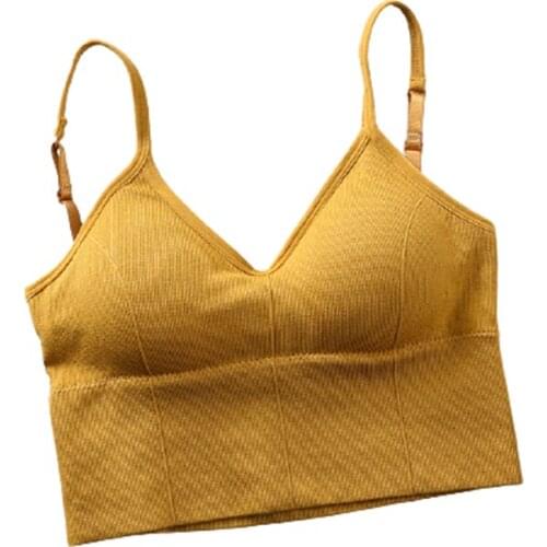 2021 Women young lady female Seamless Wrapped Chest Fitness Tank U-shaped Tube Top Bra