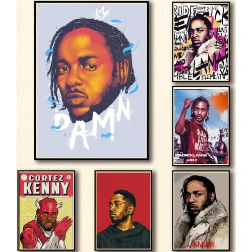 28 Designs Kendrick Lamar Whitepaper Poster Alternative Abstract Art Painting Funny Wall Sticker for Coffee House Bar