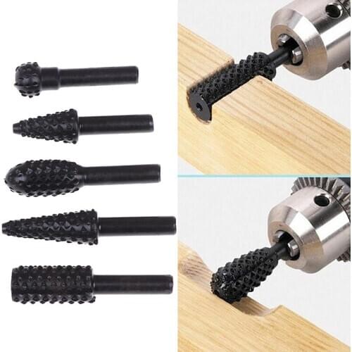 5Pcs/Set Titanium 10 Step Drill Bit 1/4" To 1-3/8" Inches Tool For Plastic Wood