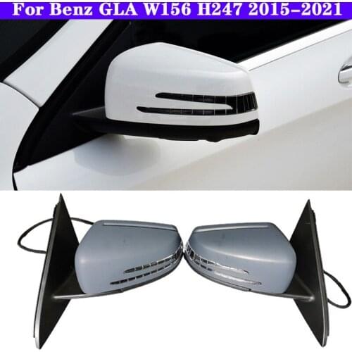 Car Outside Rearview Mirror For Mercedes-Benz GLA W156 H247 2015-2021 Auto Rear View lens Exterior Turn Signal Mirror Assembly
