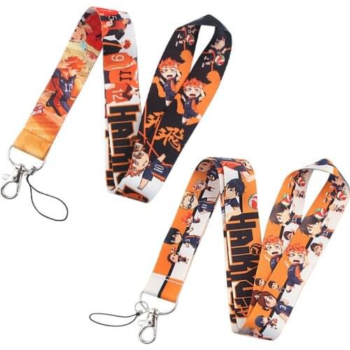 Anime Cosplay Junior volleyball player hanging rope cartoon ID card mobile phone hanging tag key chain prop